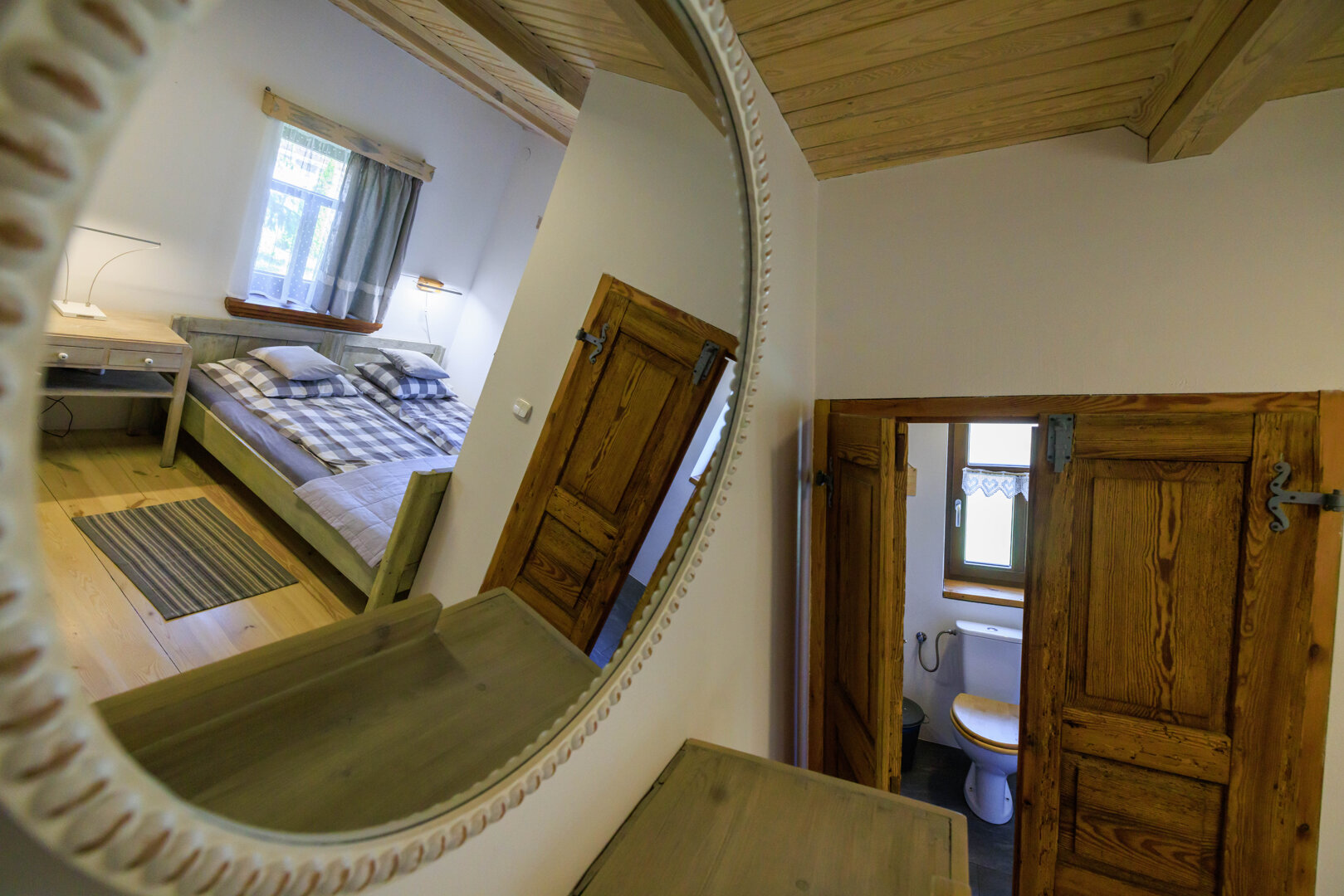 Grey Room in the House with a Porch